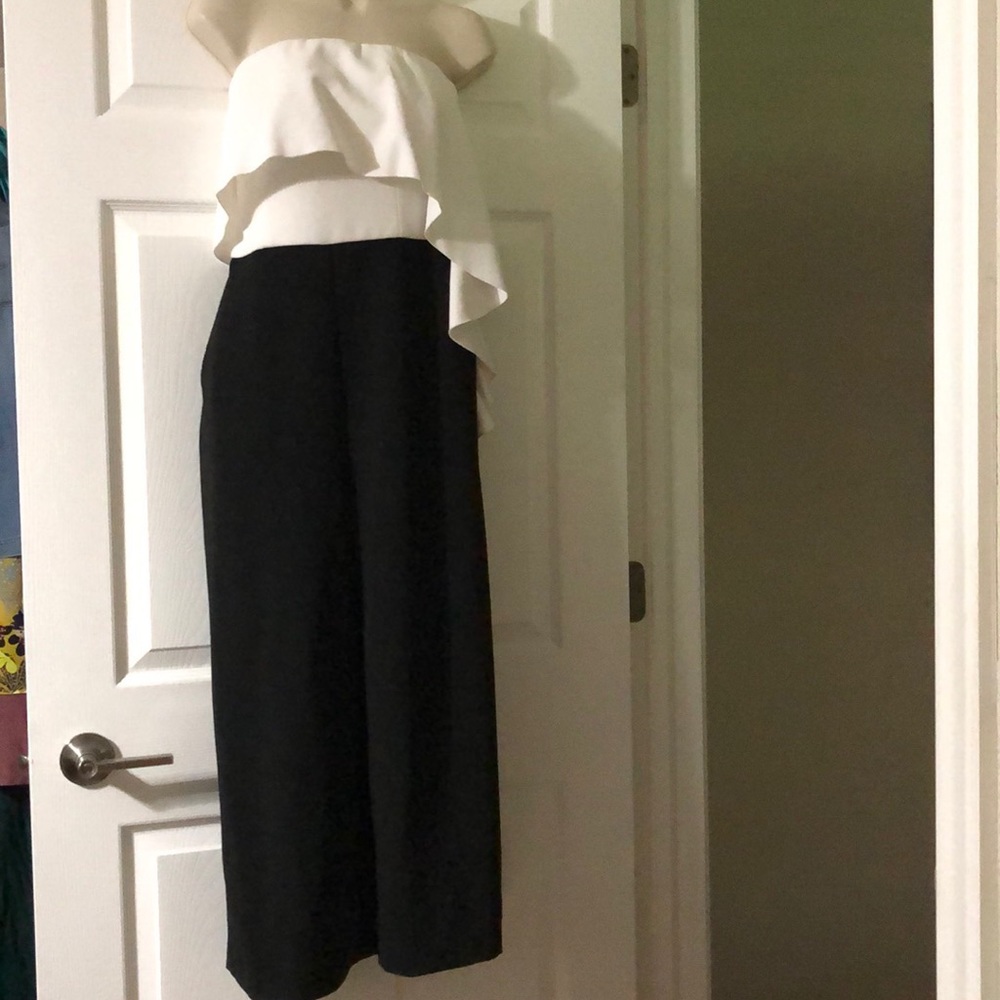 Donna Morgan Strapless Jumpsuit